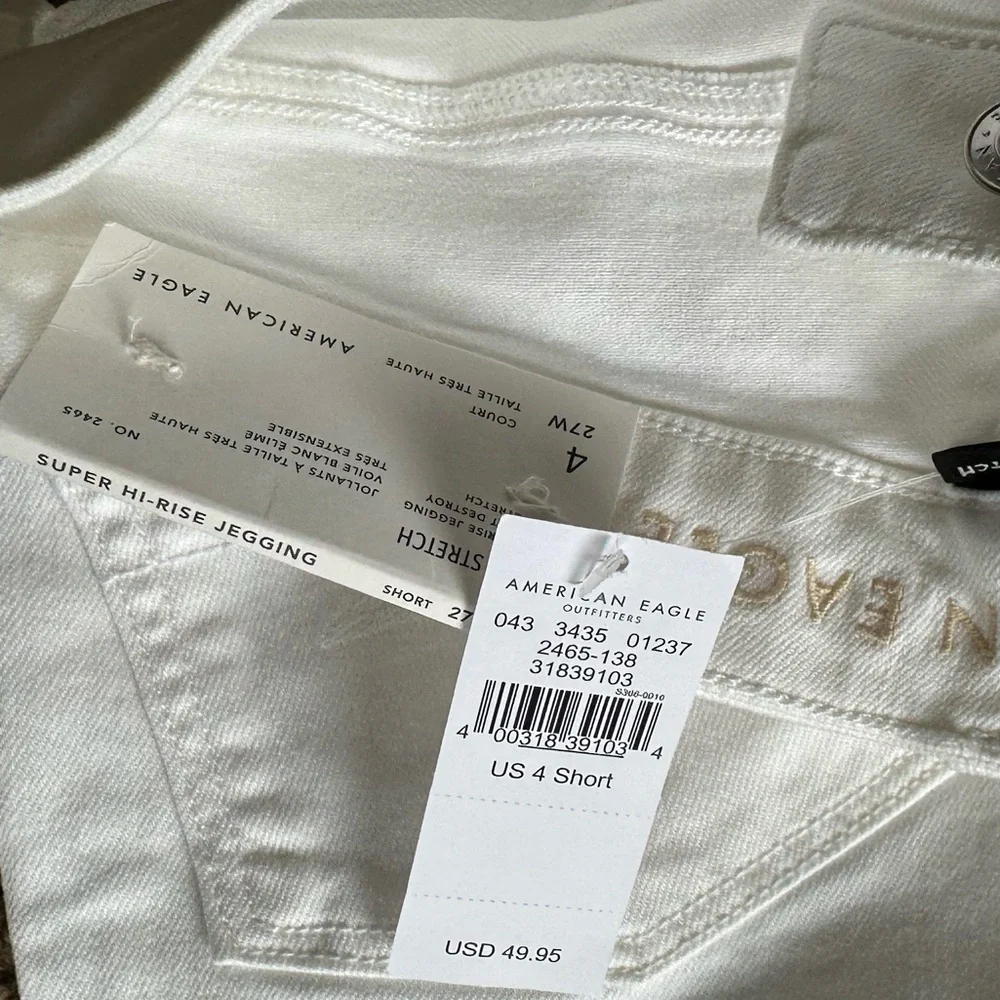 American Eagle Outfitters White Women's Jeggings - Picture 3 of 6